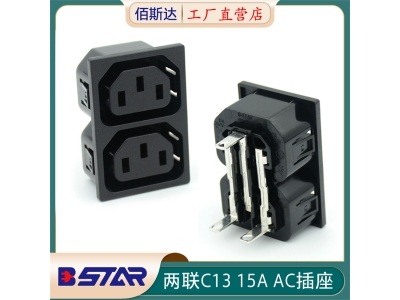 BS-C13-2P dual IEC universal PDU socket