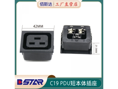 BS-C19-3B fixed card IEC universal PDU socket