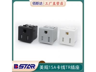 BS-U15B American 15A 125V Card type TR socket
